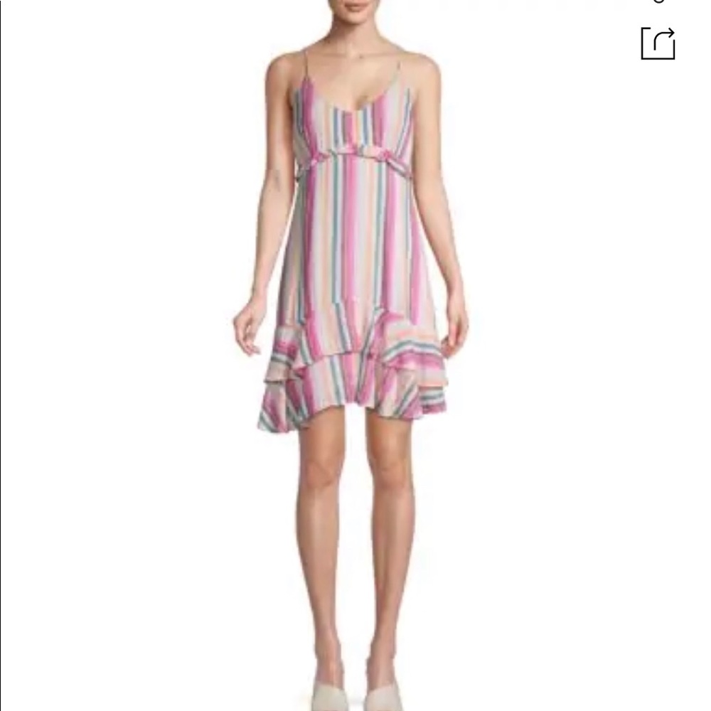 Rails ruffle striped mini dress